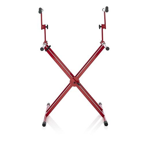 Gator Frameworks Gfw-Key-5100Xred  Deluxe Two Tier X Style Keyboard Stand Nord Red - Red One Music