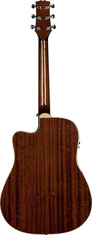 Jasmine JD37CE-NAT Guitare électrique acoustique Dreadnought à pan coupé simple avec préampli et accordeur - Naturel