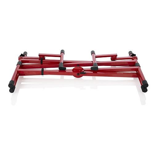 Gator Frameworks Gfw-Key-5100Xred  Deluxe Two Tier X Style Keyboard Stand Nord Red - Red One Music