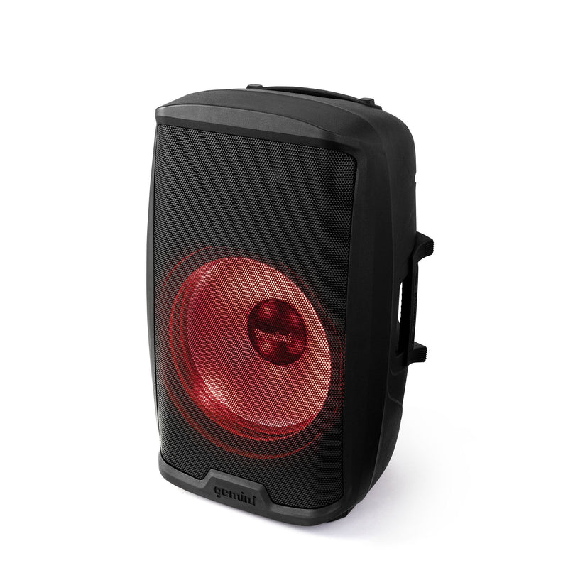 Gemini AS-2115BT-LT 2000 Watt Active Multi-LED Bluetooth Loudspeaker - 15"