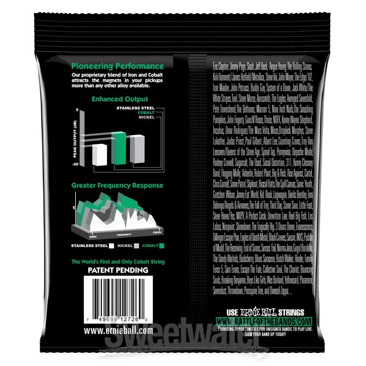 Ernie Ball Slinky Cobalt 2726Eb Electric Guitar Strings 6 String Set 012 - 056 - Red One Music