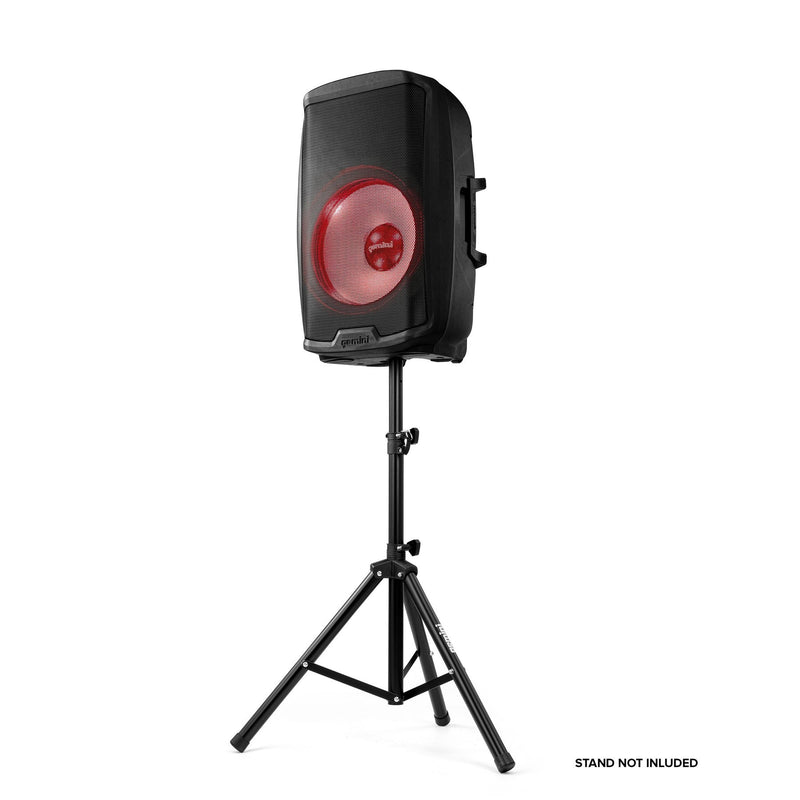 Gemini AS-2115BT-LT 2000 Watt Active Multi-LED Bluetooth Loudspeaker - 15"