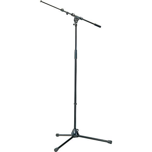K&M 210/9 Black Tripod Microphone Stand With Telescoping Boom Black - Red One Music