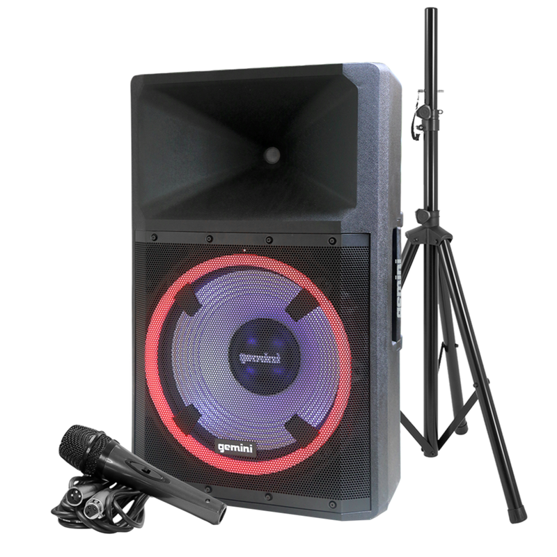 Gemini GSP-L2200PK Ultimate Bluetooth Party Speaker With Dynamic LED - 15"