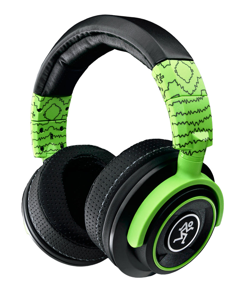 Mackie MC-350 Professional Closed-Back Headphones - Limited Edition Green Lightning
