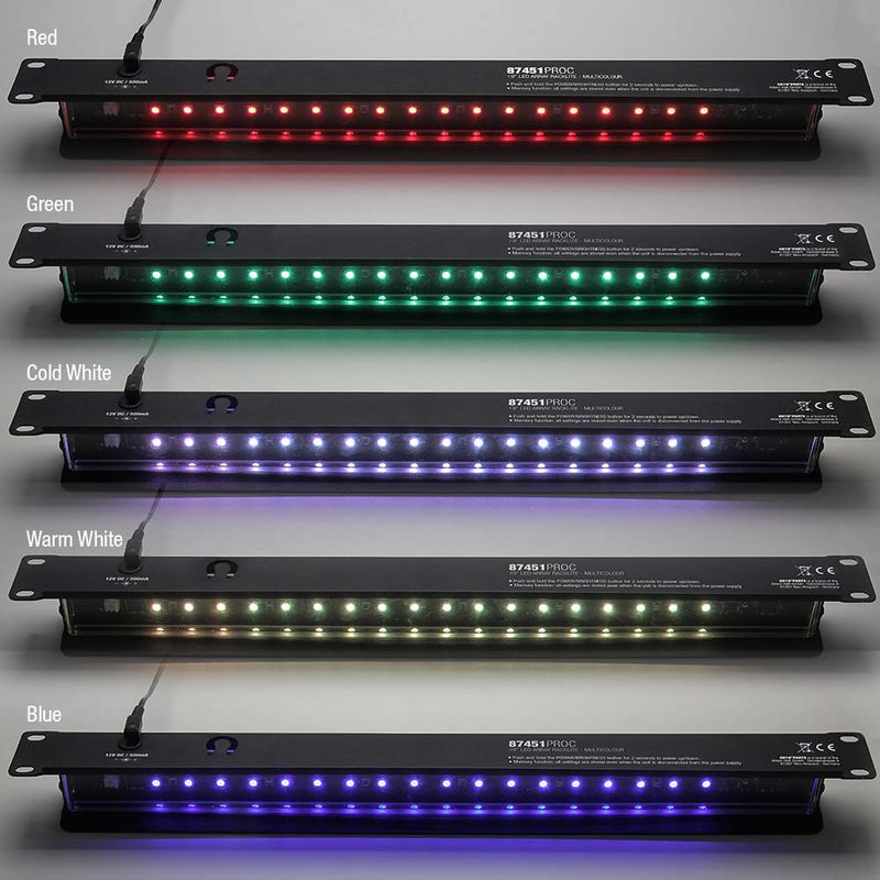 Adam Hall AH-87451PROC Éclairage de rack à LED 19" - 1U Multicolore
