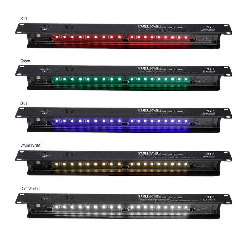 Adam Hall AH-87451SMARTC Éclairage de rack à capteur LED 19" - 1U Multicolore