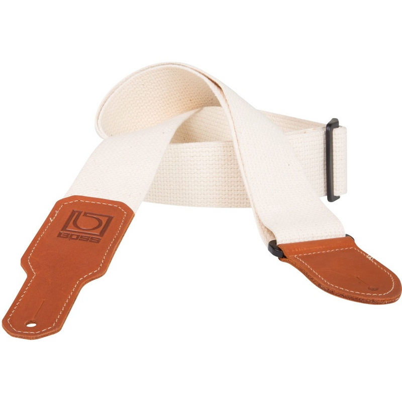 BOSS BSC-20 Cotton Guitar Strap - 2", Natural - Red One Music