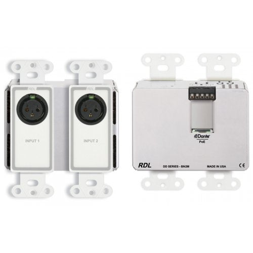 RDL DD-BN2M Interface Dante bidirectionnelle 2x2 micro/ligne