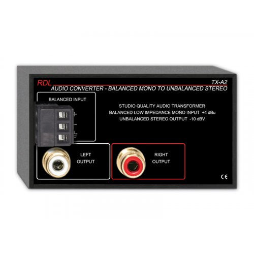 RDL TX-A2 Audio Converter Balanced to Unbalanced