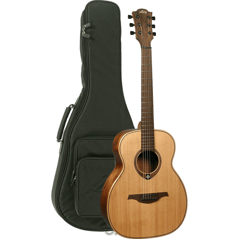 Lag Guitars TRAVEL-RC Tramontane Travel Red Cedar Travel Acoustic Guitar w/ Gig Bag