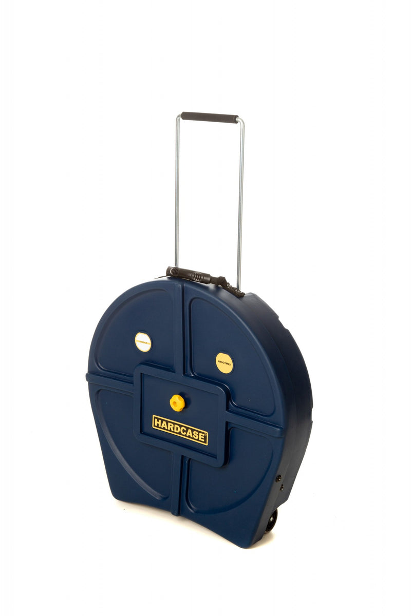 Hardcase HNP9CYM22DB Étui pour cymbale 22" avec roulettes (bleu foncé)
