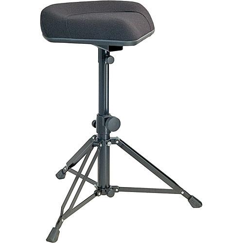 K&M 14055 Black Ergonomic Drummers Throne Imitation Leather - Red One Music