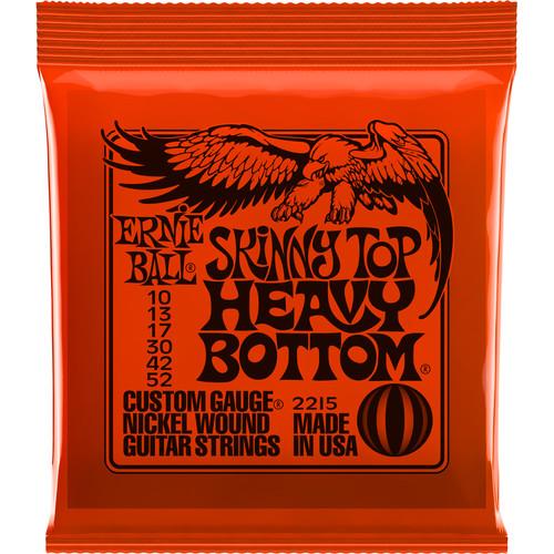 Ernie Ball Nickl Skn-T Hvy-B 2215Eb Skinny Top Heavy Bottom Slinky Nickel Wound Electric Guitar Strings - Red One Music