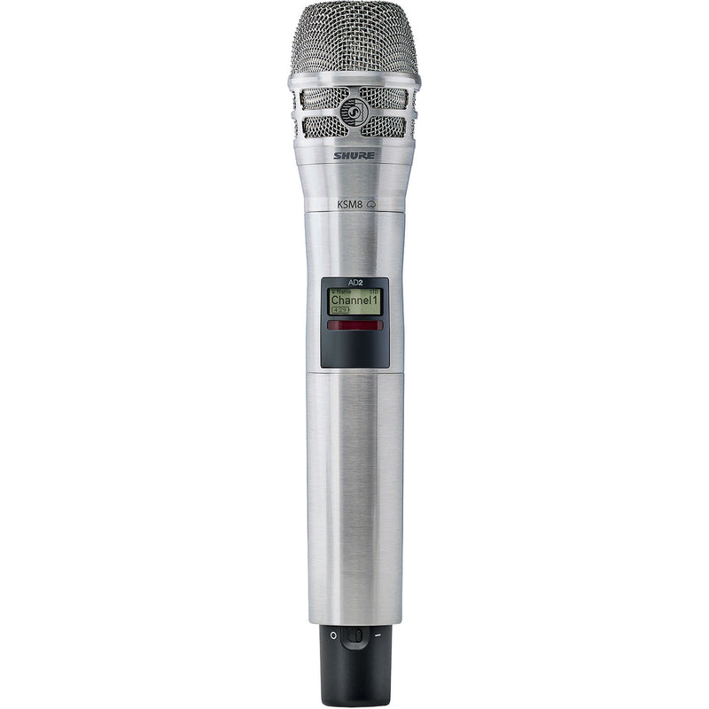 Shure AD2/K8N-G57 Handheld Transmitter w/ KSM8 Dualdyne Cardioid Microphone - Nickel