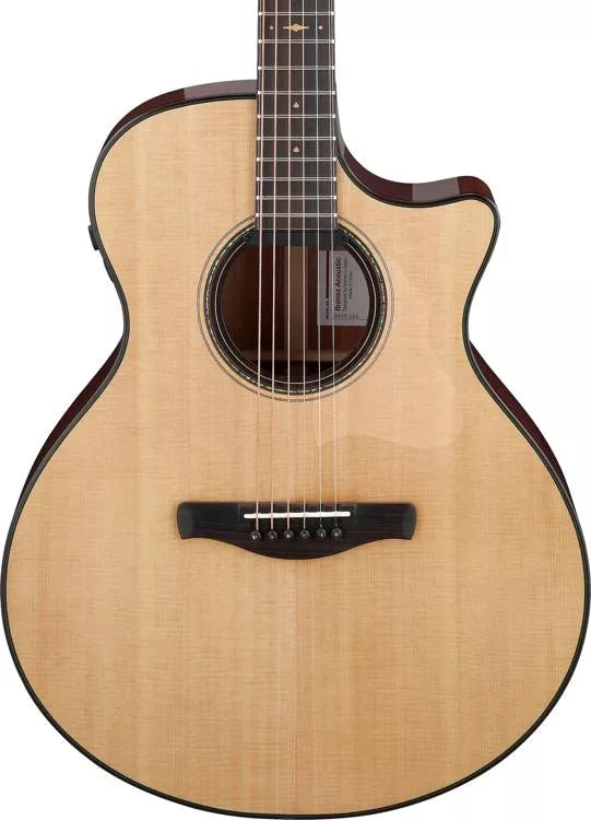 Ibanez AE410LGS Collection de guitare électrique acoustique (Low Gloss Natural)
