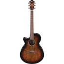 Ibanez AEG70LTIH - Guitare acoustique AEG Body Single Cutaway pour gaucher - Tiger Burst High Gloss