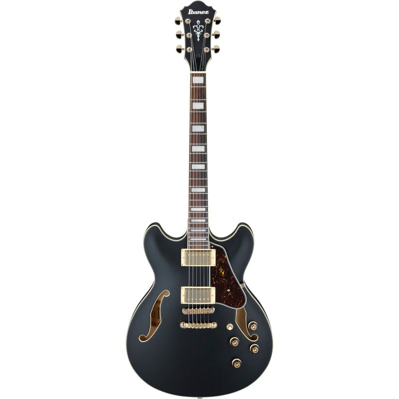 Ibanez AS73GBKF AS Artcore Series Semi Hollow-Body Electric Guitar (Black Flat)