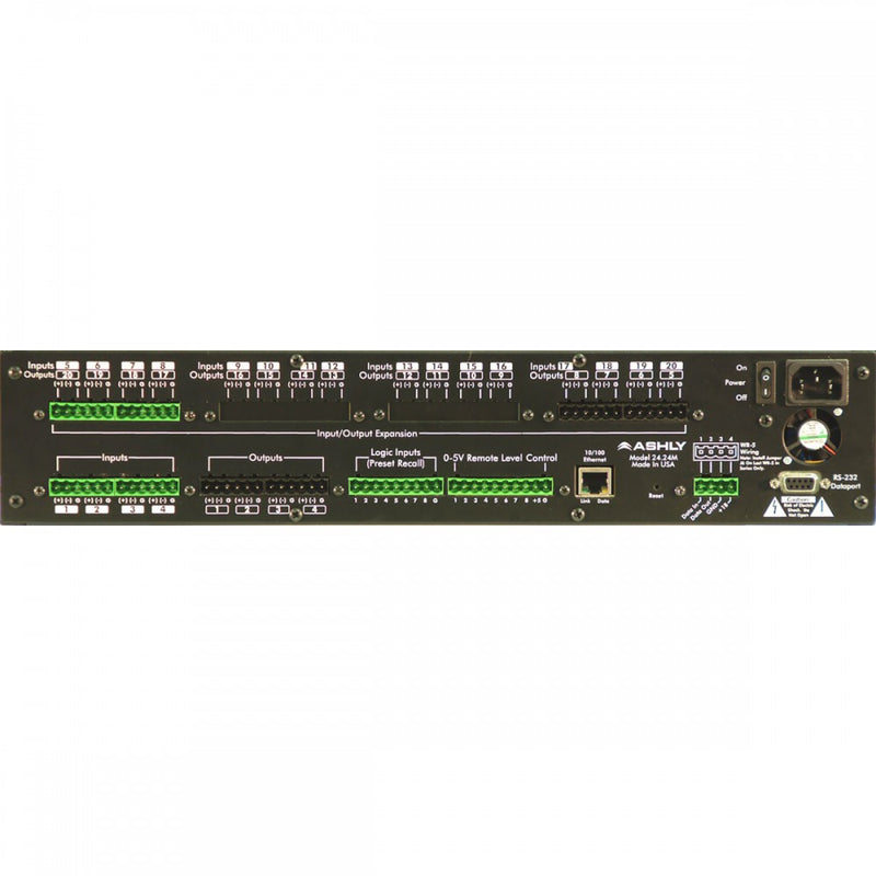 Ashly NE24.24M 4x16 Audio Matrix Processor with Tamper-Proof Operation and System Software for Windows