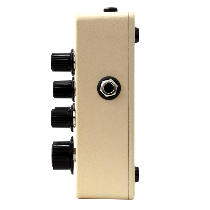 Pédale de préampli pour guitare acoustique ACOUSTICPEDAL orange avec sorties XLR et 1/4" et boucle d'effet tamponnée