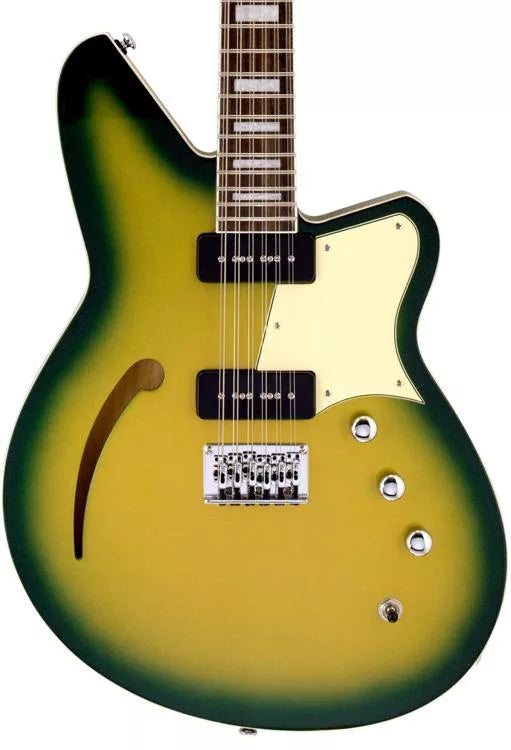 Guitare électrique semi-creuse Reverend AIRWAVE 12 cordes avec micros personnalisés (Citradelic Sunset)