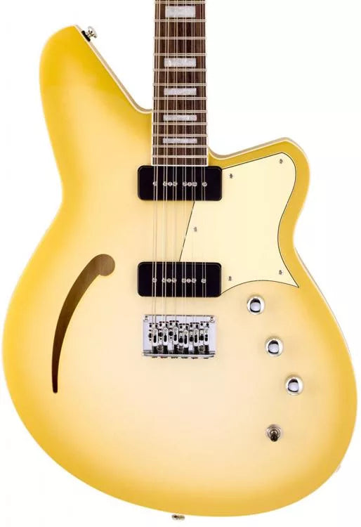 Reverend AIRWAVE Guitare électrique semi-creuse 12 cordes avec micros personnalisés (Venetian Pearl)