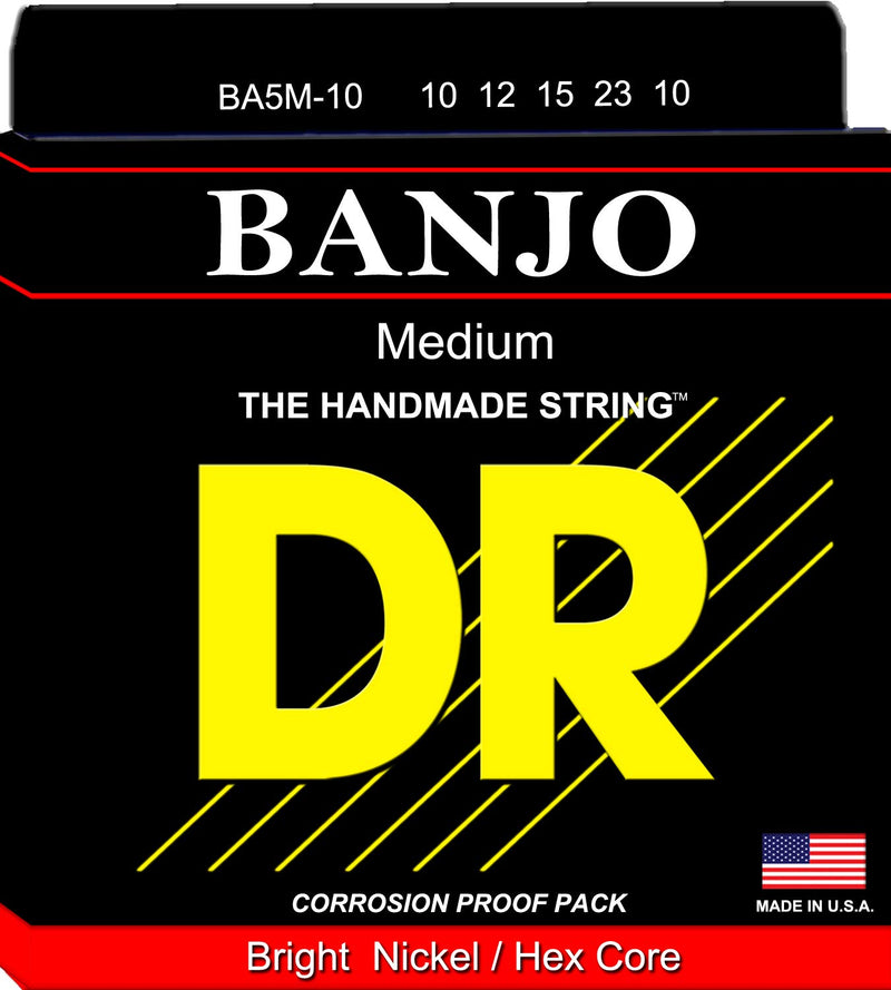 DR Cordes faites à la main BA5-10 Style original Banjo Folk (10-10)