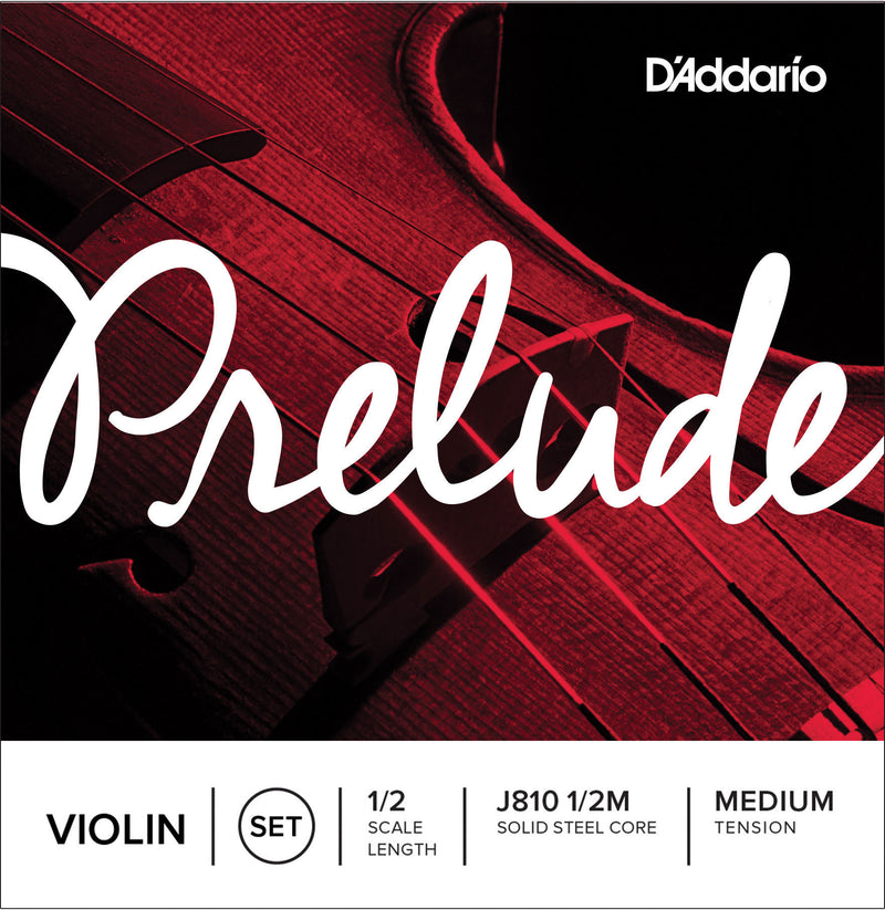 D'Addario J810 1/2M Prelude Violin String Set, 1/2 Scale, Medium Tension