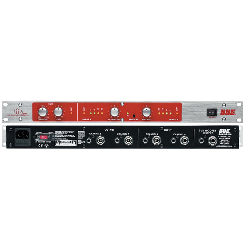 BBE 382ISW 2 canaux Maximier sonic avec un contrôle de sortie de subwoofer