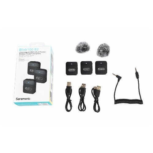 Saramonic Blink100-B2 Ultracompact 2.4GHz Dual-Channel Wireless Microphone System