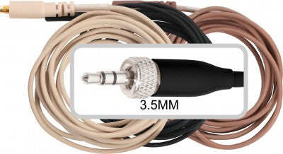 Galaxy Audio CBLSEN-BK Cable for HSM8 & ESM8 w/ 3.5mm Locking for Sennheiser systems - Black