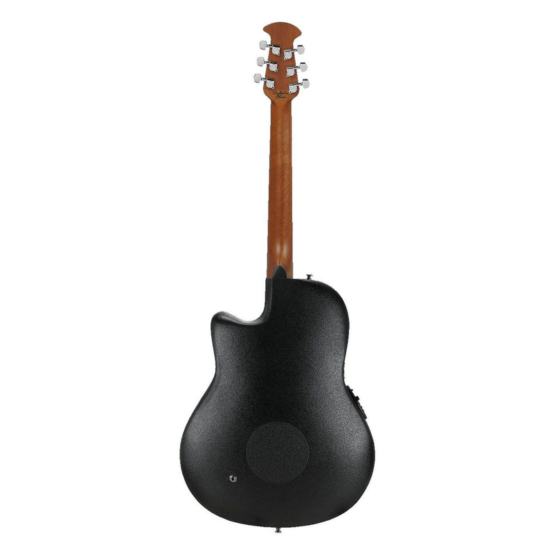 Ovation CE44P-8TQ Celebrity Elite® Exotic Mid Depth Acoustic-Electric Guitar - Caribbean Blue On Exotic Quilted Maple
