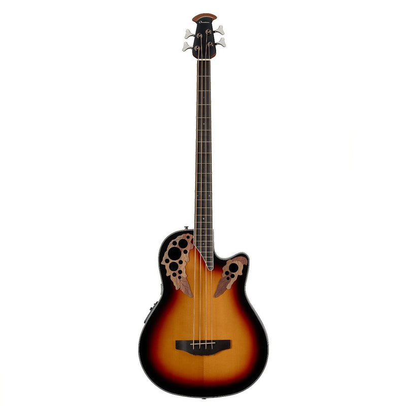 Ovation CEB44-1N Celebrity Elite Exotic Acoustic-Electric Bass (Cognac Burst/Natural)