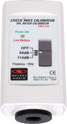 Galaxy Audio CM-C200 Check Mate Sound Pressure Meter Level Calibrator
