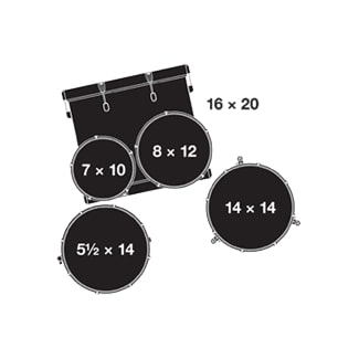 Gretsch Drums CM2-E605-BS Catalina Maple 5-Piece Drum Shell Pack (Black Stardust)