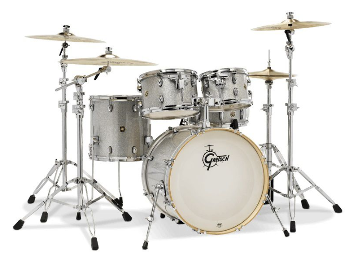 Gretsch Drums CM2-E605-SS Catalina Maple 5-Piece Shell Pack (Silver Sparkle)