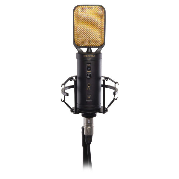 Eikon CM14USB USB + XLR Condenser Studio Microphone with USB Interface (Black & Gold)
