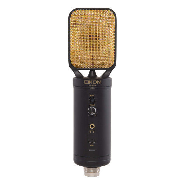 Eikon CM14USB USB + XLR Condenser Studio Microphone with USB Interface (Black & Gold)