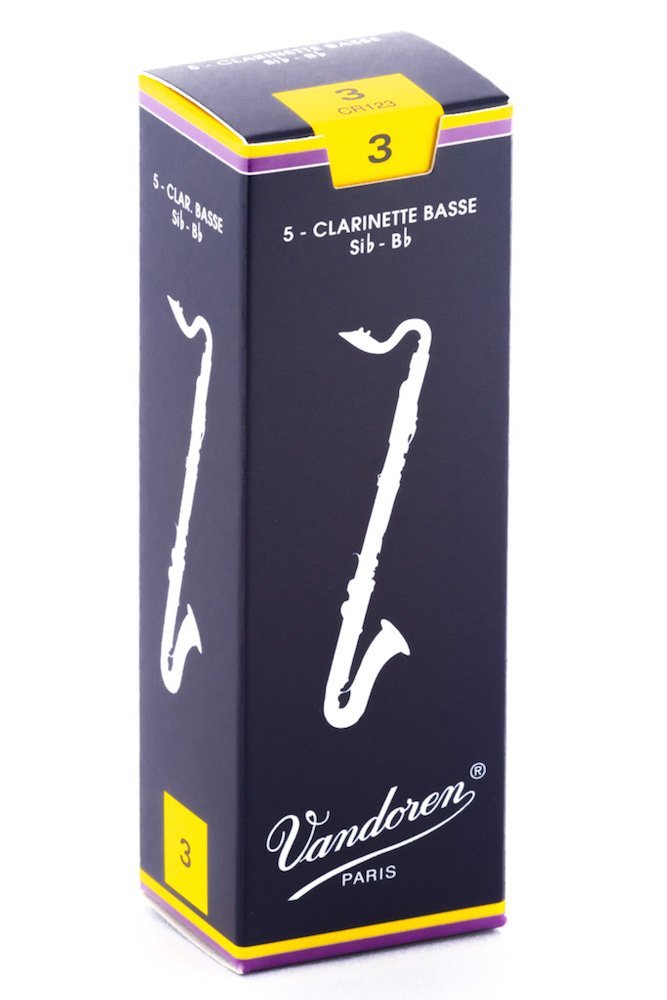 Vandoren CR123 Clarinette de basse Force des anches traditionnelles 3 (boîte de 5)