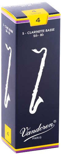 Vandoren CR124 Clarinette de basse Force des anches traditionnelles 4 (boîte de 5)