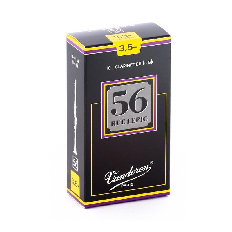 Vandoren CR5035+ 56 Rue Lepic Bb Clarinet Reeds Strength 3.5+ (Pack of 10)