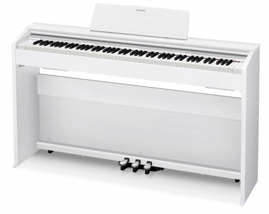 Casio PX870WE Privia 88-Key Digital Piano w/ Cabinet Stand & Pedals (White)