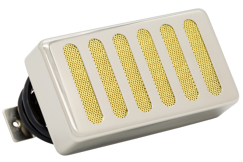 Seymour Duncan 11102-21-RNRC-GM SH-6b Duncan Distortion Raw Nickel Radiator Cover over Gold Foil (Bridge)