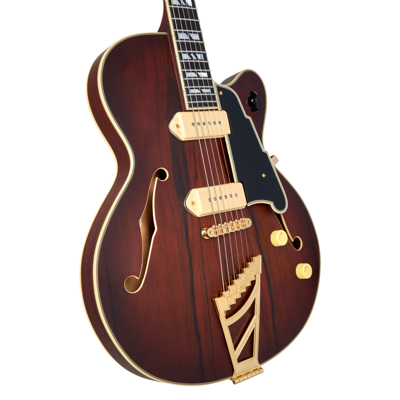D'Angelico DELUXE 59 Hollow Body Electric Guitar (Satin Brown Burst)