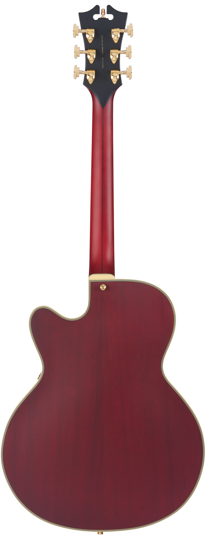 D'Angelico DAD59STWGT Guitare électrique à corps creux (Satin Trans Wine)
