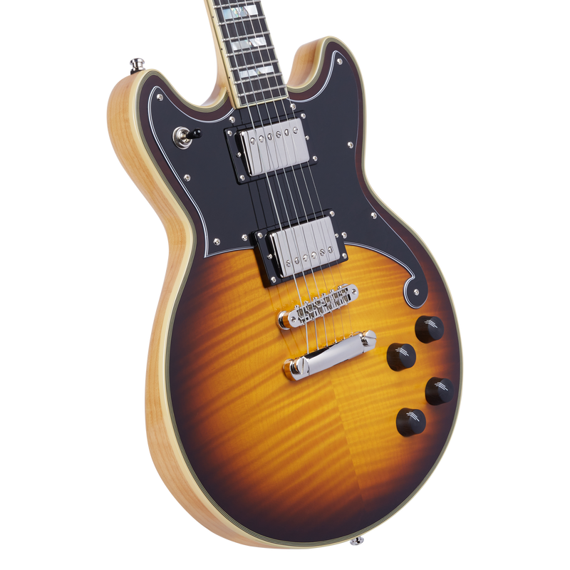 D'Angelico DELUXE BRIGHTON Series Electric Guitar (Vintage Sunburst)