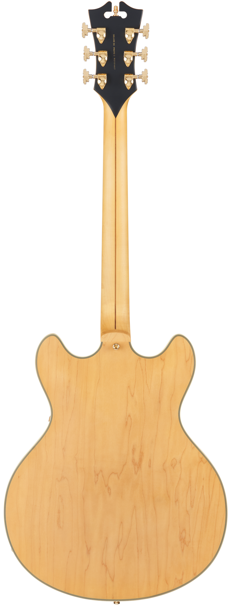 D'Angelico DADDCSHNGS Deluxe DC Guitare électrique semi-creuse (Miel satiné)