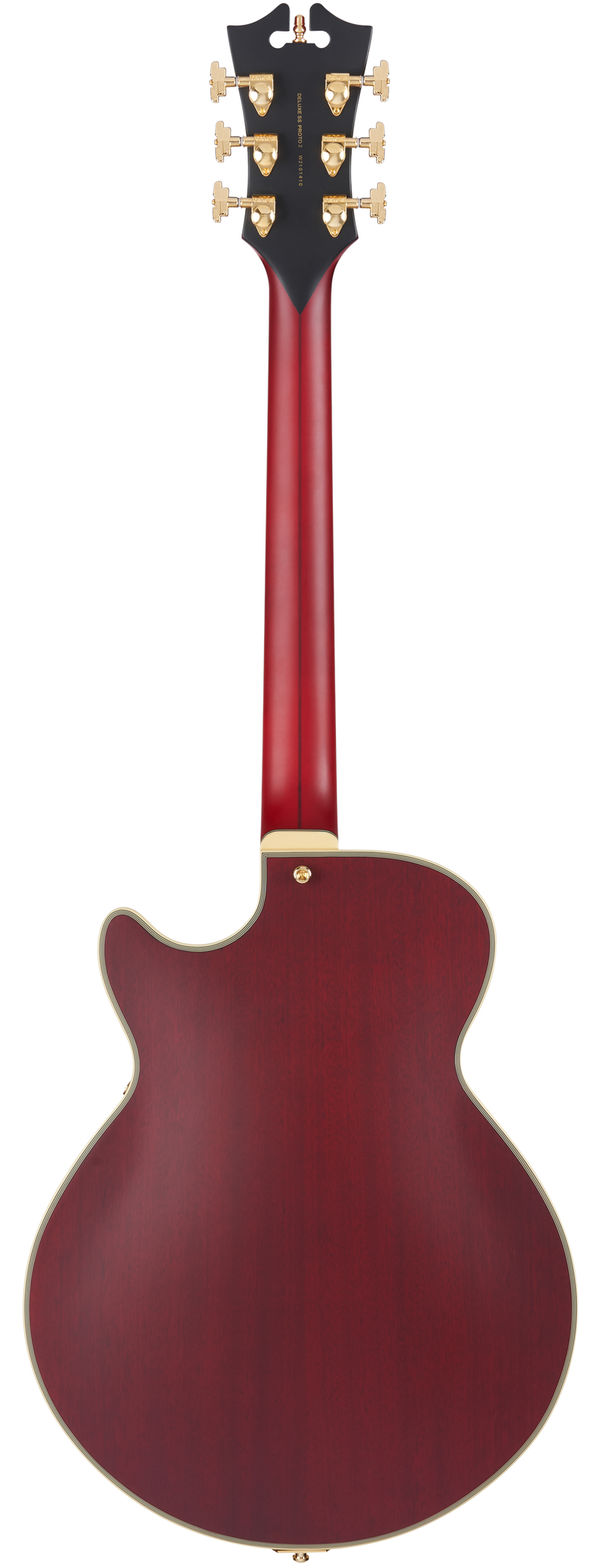 D'Angelico DADSSSTWGT Deluxe SS Guitare électrique semi-creuse (Satin Trans Wine)