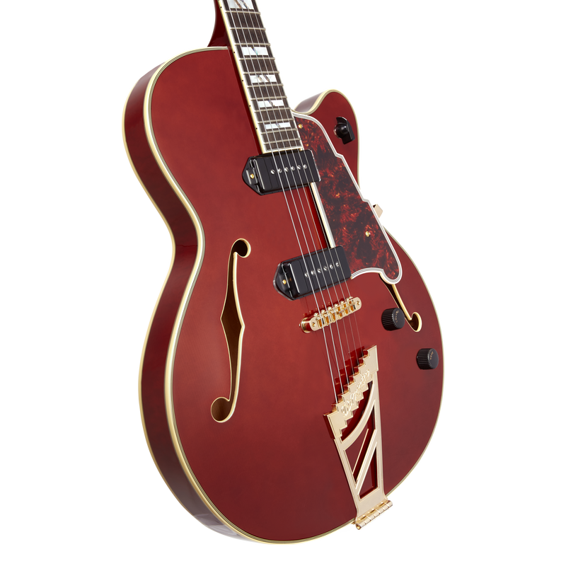 D'Angelico DAE59VIOGT Guitare électrique entièrement creuse (alto)