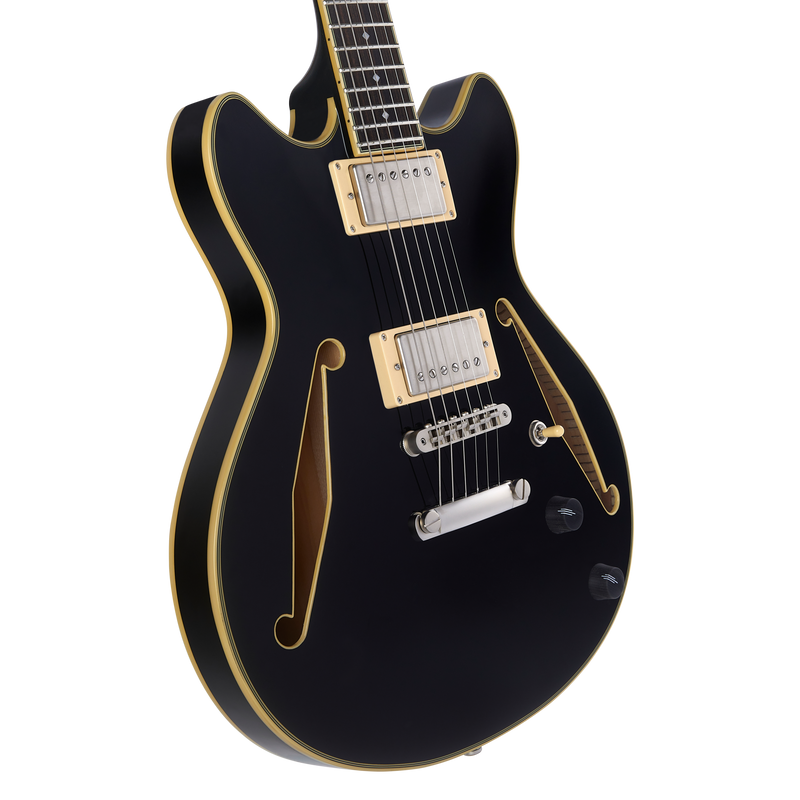 D'Angelico EXCEL SS Series Semi Hollow-Body Electric Guitar (Black)